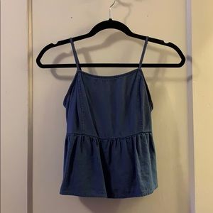Blue Strap Top with Bow